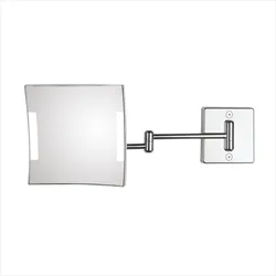 Specchio ingranditore x3 da parete a 2 braccia serie Quadrolo led codice prod: C60/2KK3 product photo