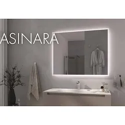 Specchio Led L120 H60 3000 K luce calda gialla serie Asinara codice prod: L46027/CA product photo