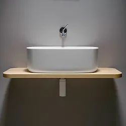 Bounce Counter lavabo in poliuretano con mensola da appoggio 35,7x5,9 bianco lucido codice prod: EVLACOU product photo