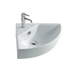 M2 lavabo angolare sospeso monoforo 45 cm bianco lucido codice prod: 5202 product photo