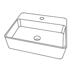Watson tra4250111v lavabo olympia appoggio 50x41 1 foro ceramica bianco opaco codice prod: TRA4250111V product photo