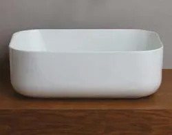 Lavabo in ceramica rett. 50x37 bianco lucido da appoggio senza troppieno codice prod: DSV17431 product photo
