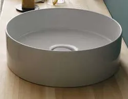 Lavabo in ceramica tondo d.40 bco opaco da appoggio s/troppieno codice prod: DSV17437 product photo
