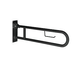 SNUG maniglione ribaltabile 80 cm con portarotolo nero opaco codice prod: 000056581400000 product photo