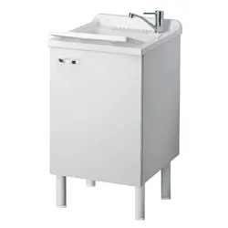 Arcobaleno lavatoio in nobilitato 45x50x85, con asse di lavaggio in PP e kit di scarico autopulente codice prod: 6006SK product photo