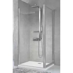 Star 2.0 F lato box doccia fisso laterale 78/84 finitura silver vetro trasparente codice prod: STA2F78-1B product photo