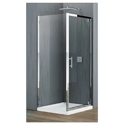 Zephyros F parete fissa 68x71 profilo cromato e vetro trasparente codice prod: ZEPHYRF68-1K product photo