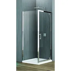 Zephyros parete fisso per composizione 78x81 profilo cromato e vetro trasparente codice prod: ZEPHYRF78-1K product photo