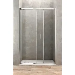 Gold porta scorrevole 98x102 per box doccia angolare profilo cromato e vetro trasparente codice prod: BBGOLTPS10 product photo