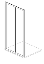 Porta pieghevole hall quick 70 cm nicchia reversibile cromo codice prod: DSV17308 product photo