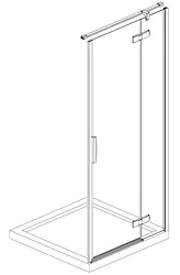 Porta pivot c/fisso in linea hall eight 100 dx nicchia argento lucido codice prod: DSV17636 product photo