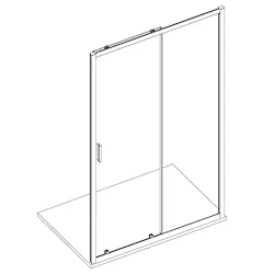Porta scorrevole hall quick 120 cm nicchia reversibile cromo codice prod: DSV17295 product photo