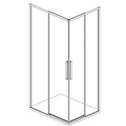 Porta x doppio scorrev.hall six 100 ang. argento lucido reversibile codice prod: DSV17508 product photo