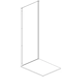 Terzo lato fisso hall six 75 solo per porte pivot argento lucido reversibile codice prod: DSV17548 product photo