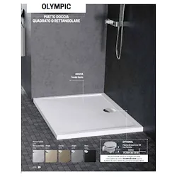 New Olympic piatto doccia 90x90 bianco in acrilico codice prod: OLN904-30 product photo