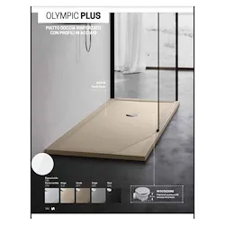 Olympic plus piatto doccia acrilico 160x80 h4,5 piletta ø 90 bianco codice prod: OL160804-30 product photo