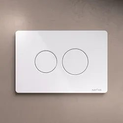 Nativa placca wc a doppio tasto rotondo bianco codice prod: JP2B product photo