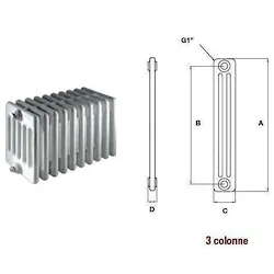 Comby aphrodite 3/680 radiatore bianco; prezzo per 1 elemento singolo codice prod: ATCOMS901000030680 product photo