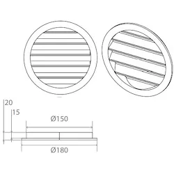 Kit griglie esterne ad alette fisse 2pz codice prod: GB0738II product photo