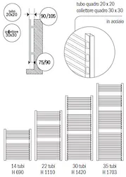 Barra magnetica 455mm bianco per termoarredo ghiglia codice prod: DSV15416 product photo