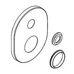 Ricambio rro131/6cr rosone incasso con deviazione cromato codice prod: RRO131/6CR product photo