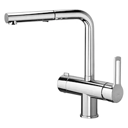 Ringo West miscelatore lavello monoforo con canna orientabile codice prod: RIN295CR-MET product photo