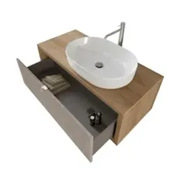 DOMUS consolle l. 110 cm con cassetto - rovere grigio caldo codice prod: 5DMST20.101 dd product photo