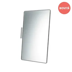 Prop specchio fissaggio barra con cornice rettangolare nero opaco codice prod: EVBASRBNN product photo