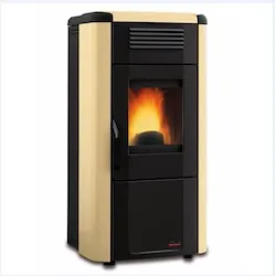 Viviana plus canalizzabile pe pellet 11,1KW acciaio top maiolica pergamena codice prod: 001275151 product photo