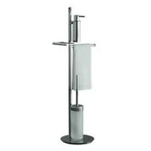 Planets piantana con porta salviette, portasapone e portascopino cromata codice prod: B98490CR product photo