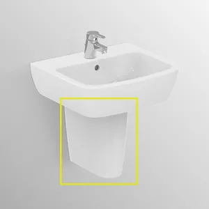 Gemma2 semicolonna per lavabo bianco lucido codice prod: J521601 product photo