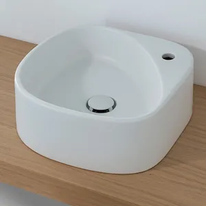 BOUNCE COUNTER LAVABO POLIURETANO CON MENSOLA APPOGGIO 35,7X5,9 BIANCO  codice prod: EVLACOU EVER Poliuretano e acciaio