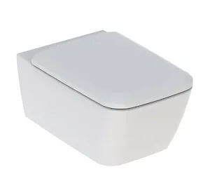 Icon square wc rimfree sedile quick release con fissaggi sospeso 35x54 bianco codice prod: 500.807.00.1 product photo