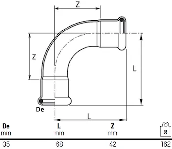 Curva 90° ff d.35 codice prod: DSV07533 product photo Foto1 L2