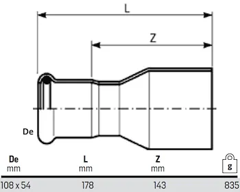 Riduzione mf 108x54 codice prod: DSV08250 product photo Foto1 L2