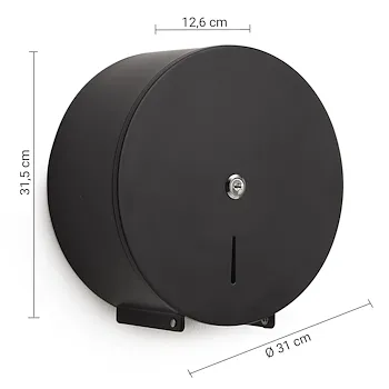 Distributore rotolo di carta igienico 27 cm nero opaco codice prod: 000024491400000 product photo Foto1 L2