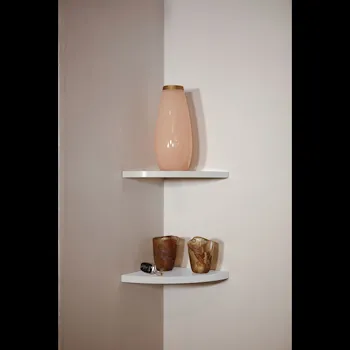 Easy shelf 2 mensole angolari a scomparsa in marmoresina silk light lucido cm 22,9 complete di kit d codice prod: SKLAS2LU18 product photo Foto3 L2