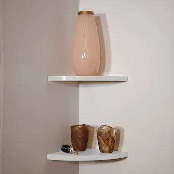 Easy Shelf doppia mensola doccia multiuso angolare a scomparsa in marmo resina silk light product photo Foto2 L2