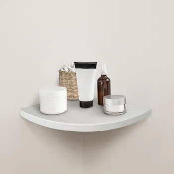 Easy Shelf doppia mensola doccia multiuso angolare a scomparsa in marmo resina silk light product photo Foto3 L2