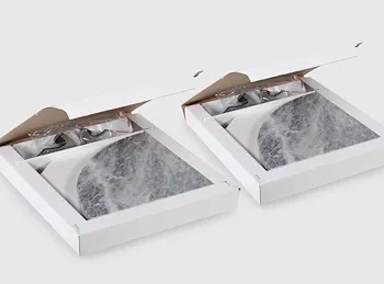 Quick Shelf 2 mensole angolari in marmo naturale bardiglio lucido cm 22,9 con 4 reggimensola codice prod: BARA2QLU15 product photo Foto1 L2