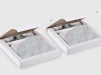 Quick Shelf 2 mensole angolari in marmo naturale bianco carrara mat cm 22,9 con 4 reggimensola codice prod: BCAA2QMA15 product photo Foto1 L2