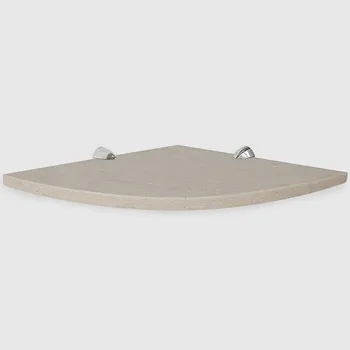 Quick Shelf mensola angolare in marmo naturale sabbia chiara cm 22,9 con 2 reggimensola codice prod: SBHASQLU15 product photo Default L2