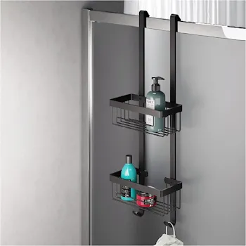 Attactive griglia doccia porta oggetti agganciabile 2 ripiani nero opaco codice prod: A111004NE product photo Foto1 L2