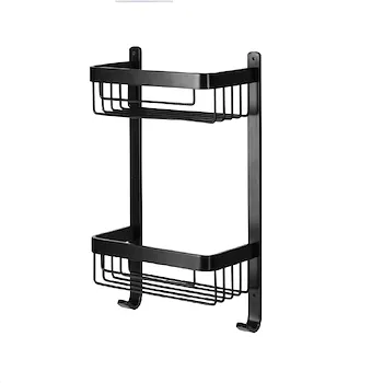 Attractive griglia doccia porta oggetti frontale 2 ripiani nero opaco codice prod: A111006NF product photo Default L2