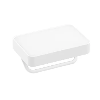 Blend porta rotolo abs e alluminio con mensola bianco opaco codice prod: A212250WW product photo Default L2