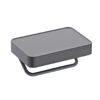 Blend porta rotolo abs e alluminio con mensola nero opaco codice prod: A212250NE product photo Default L2