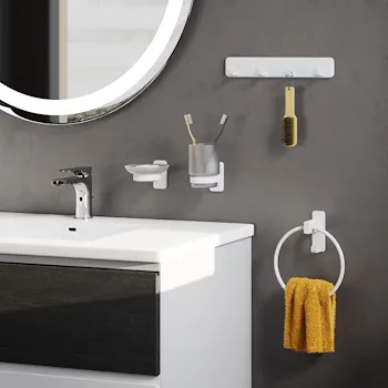 Blend porta salviette aa parete d anello bianco opaco codice prod: A212160WW product photo Foto1 L2