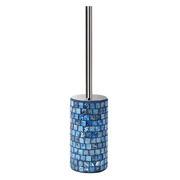 Crystal porta scopino da appoggio in vetro mosaico blu codice prod: QF9140BL product photo Default L2