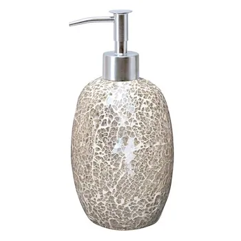 Dora dispenser sapone da appoggio in vetro mosaico bianco codice prod: QF6120TO product photo Default L2