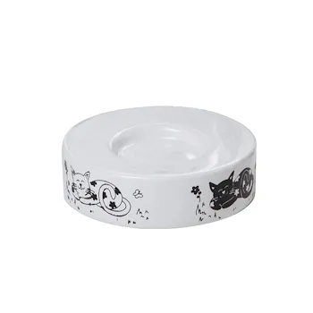 Fibi portasapone ceramica bianco decorato codice prod: QC7110 product photo Default L2
